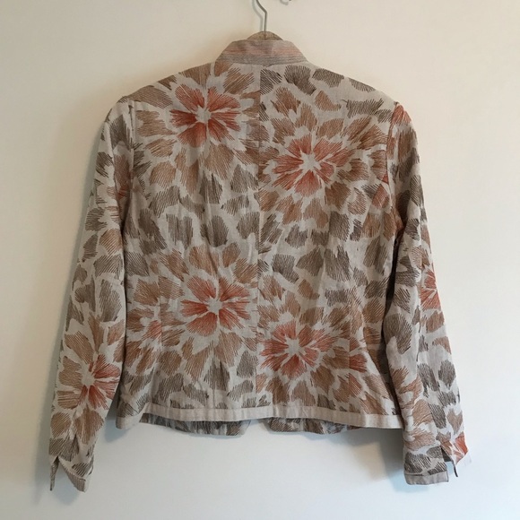 Coldwater Creek Floral Embroidered Fall Jacket - Picture 6 of 9
